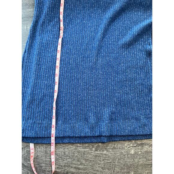 Anthropologie Mariah Ribbed Knit Blue Maxi Sweater Dress Size M - Picture 9 of 11